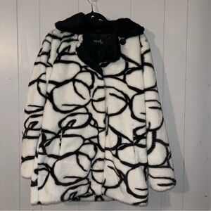 Black and White Patterned Women's Coat ModX size small